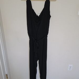 nine britton Black Sleeveless Jumpsuit with Waist Tie